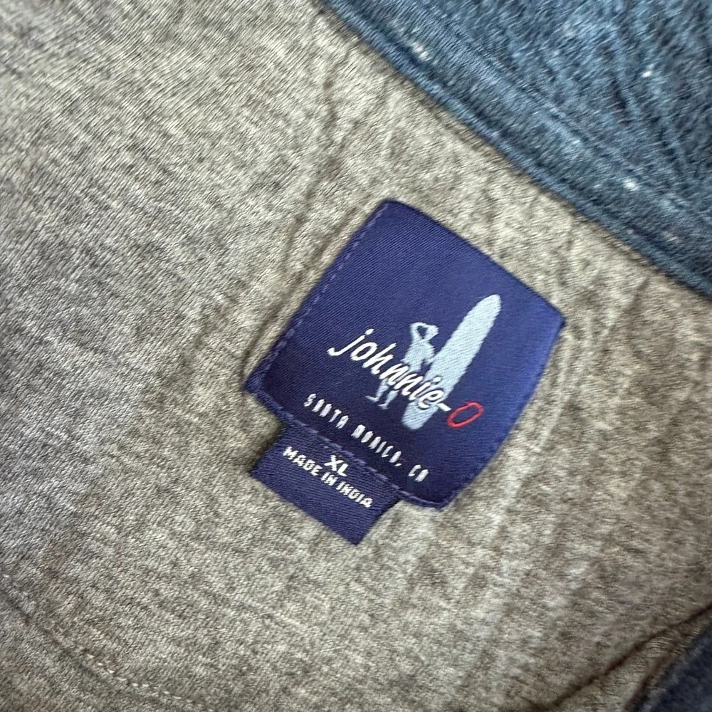 Johnnie-O Pullover Mens XL Mariner Blue Rob Quarter Zip Heathered‎ JMKO1980 Golf